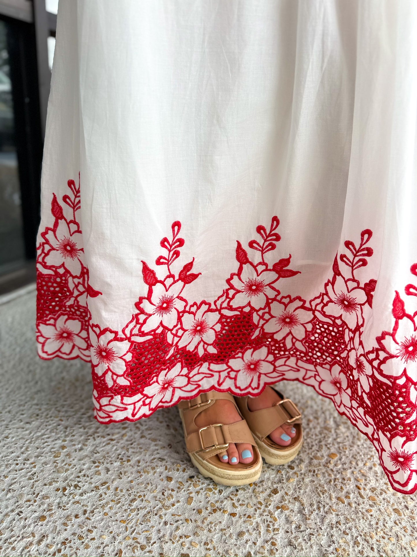 Main Character Midi Dress - Red Mix