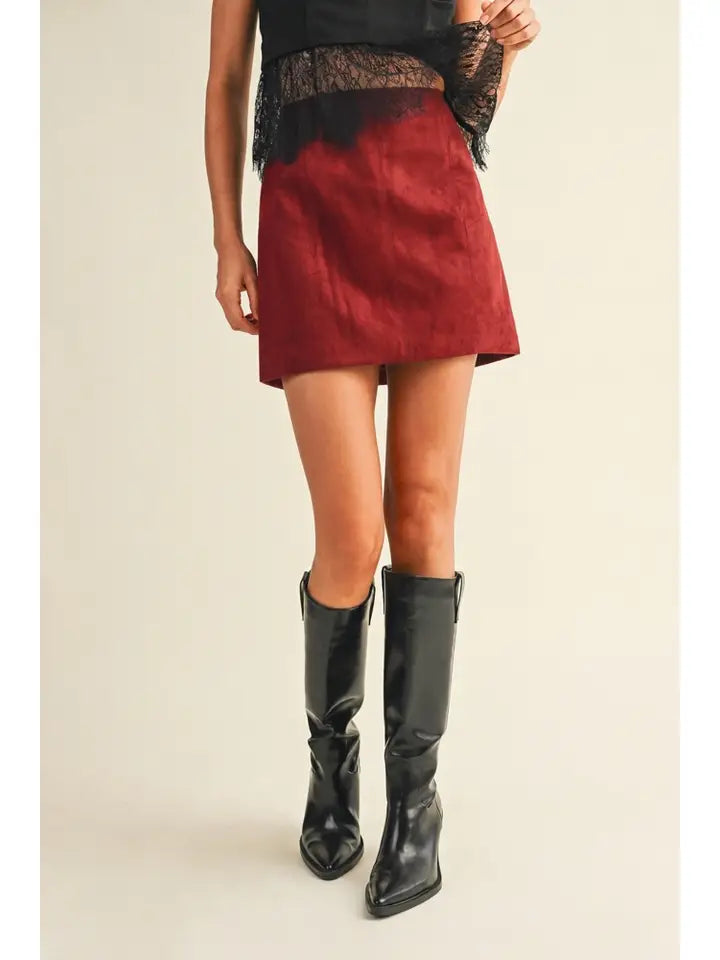 In the Stands Skirt - chili red