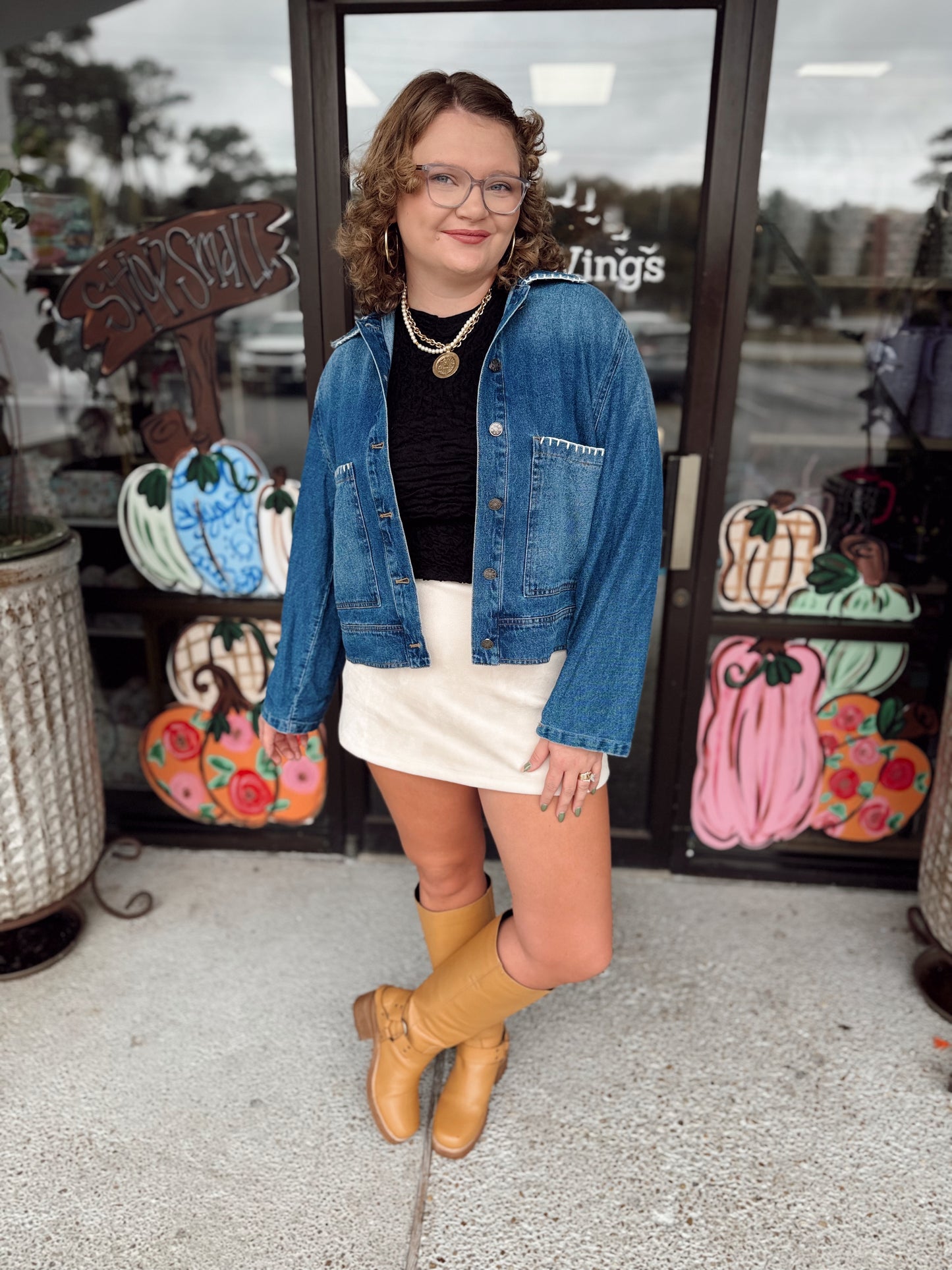 Blanket Stitch Denim Jacket