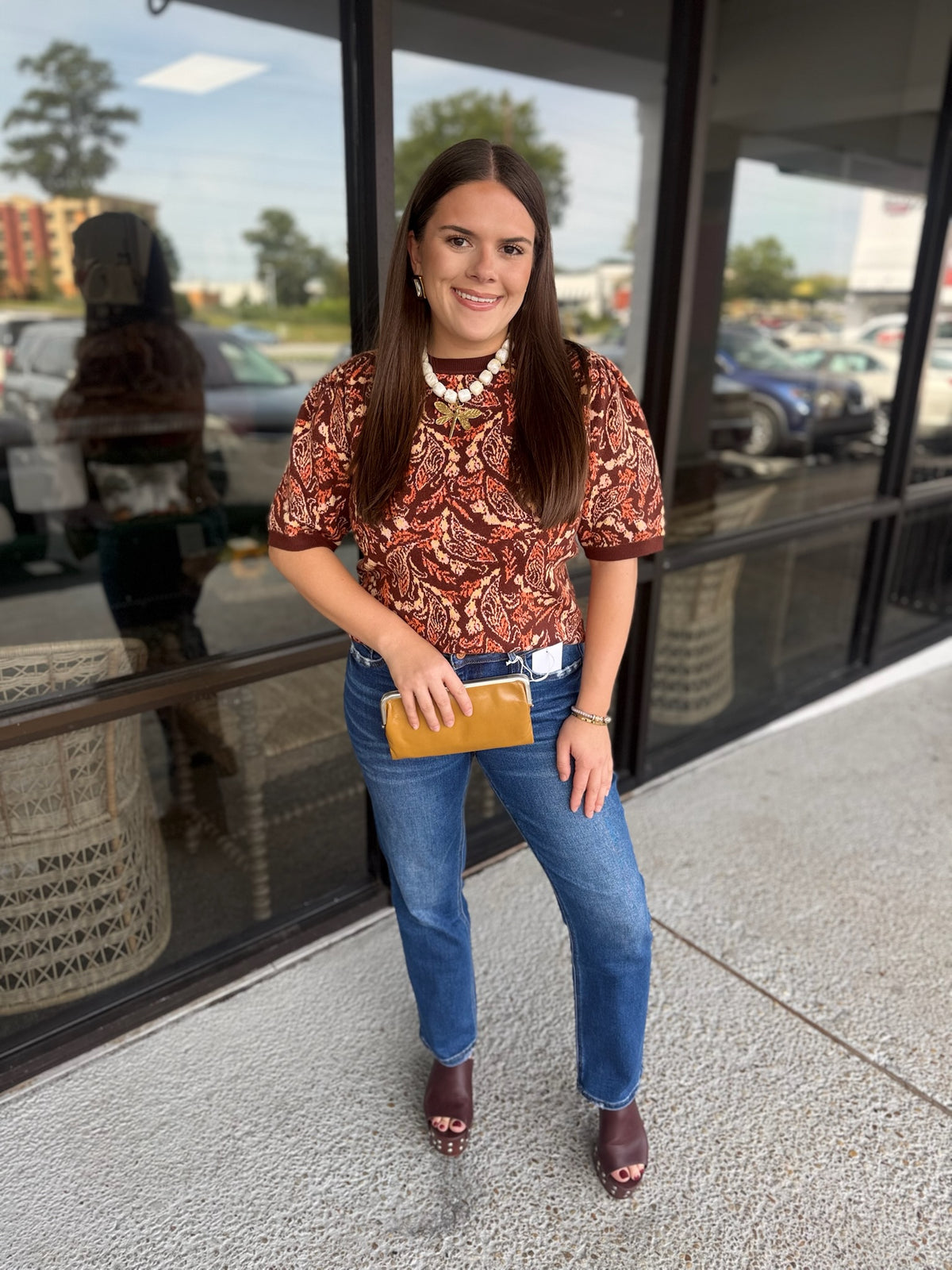 Paisley Baby Top - brown mix