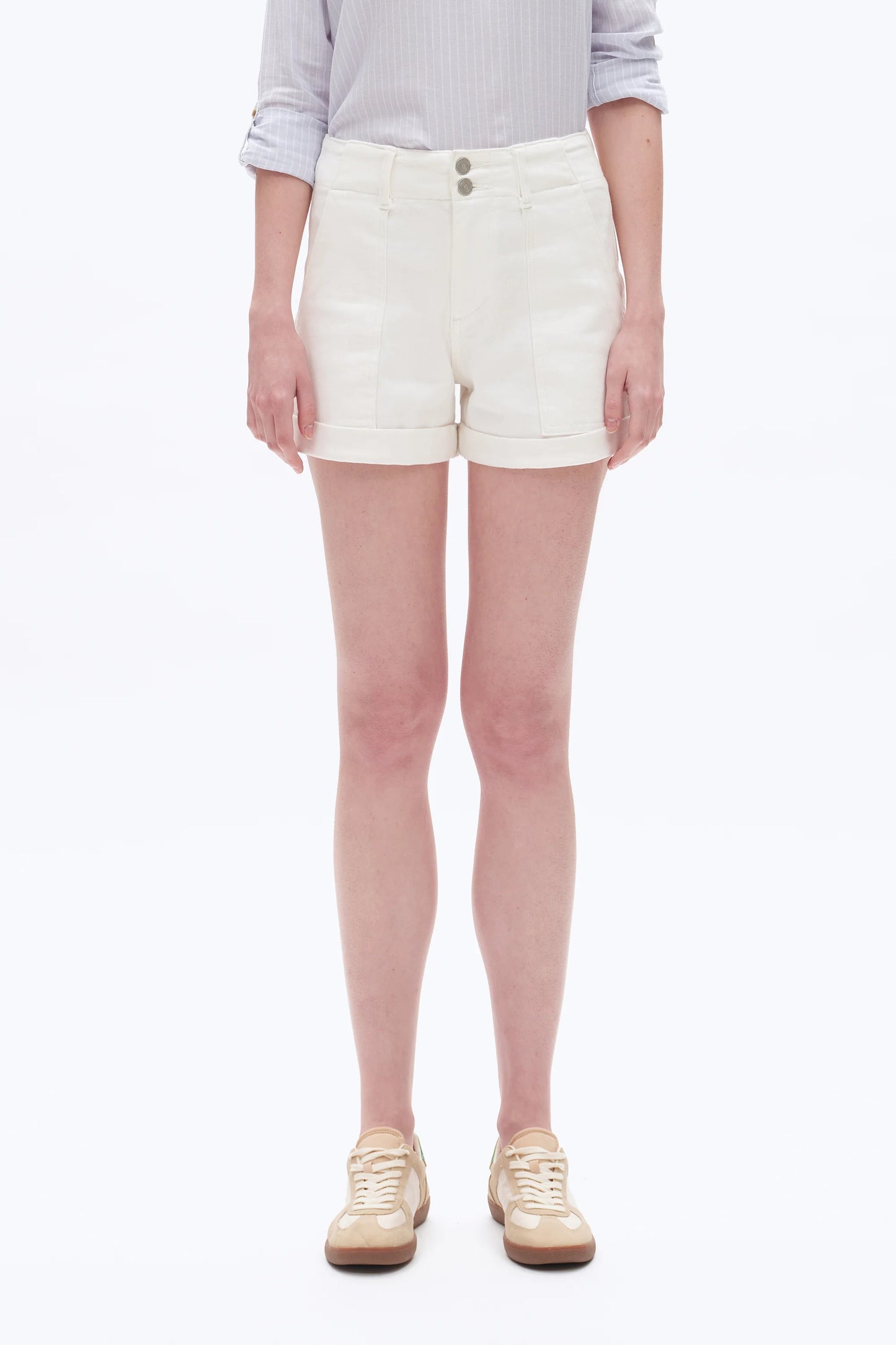 White Denim Shorts