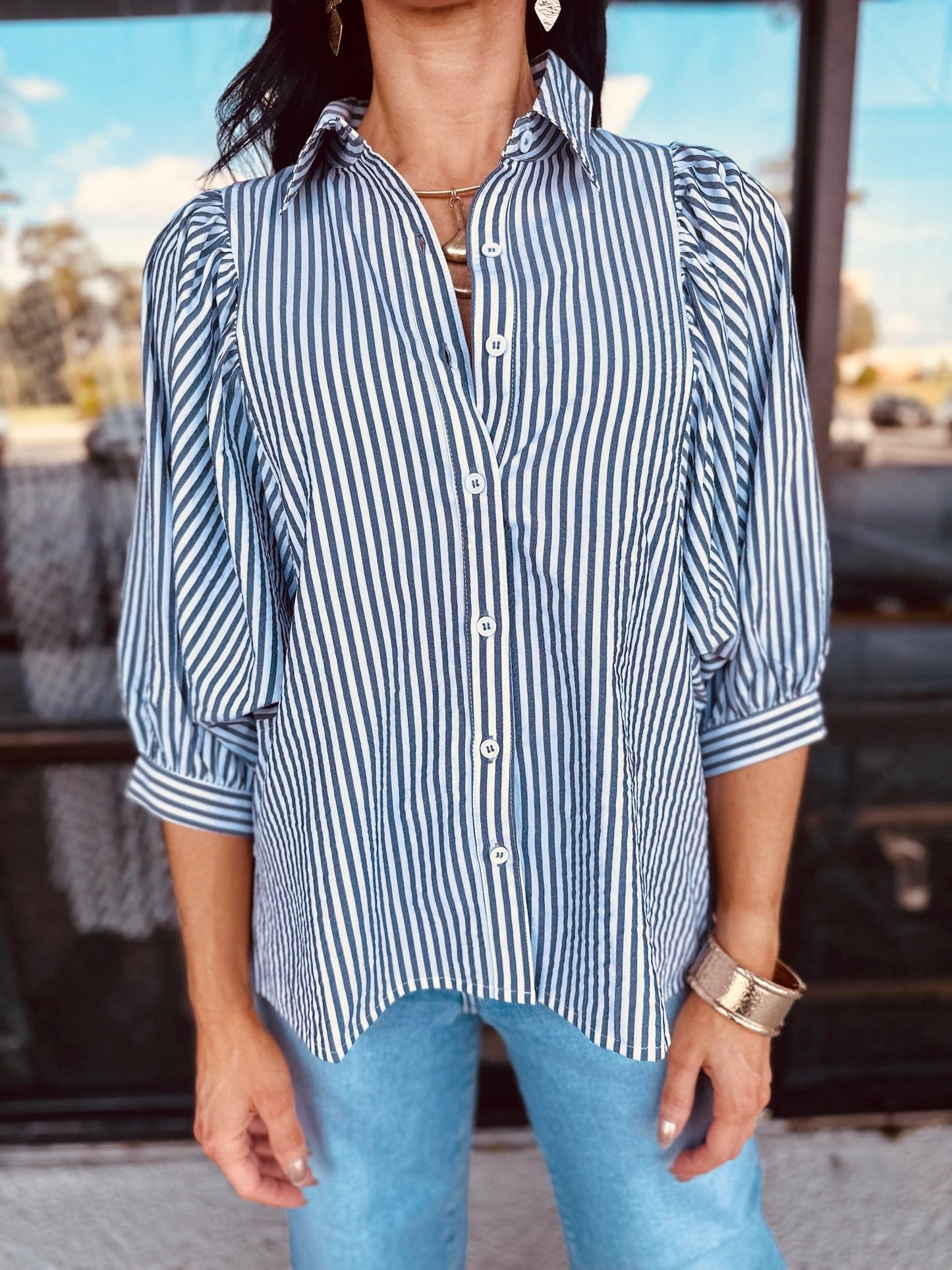 Jo Jo Top- black stripe