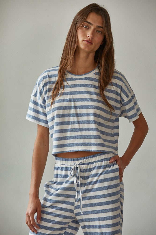 Sterling Striped Crop Set