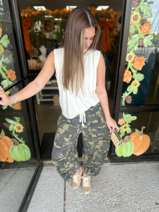 drawstring baby - Washed Camo