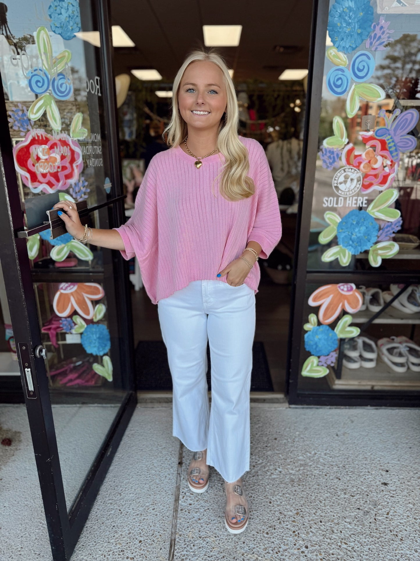 Off The Grid Top-Light Pink