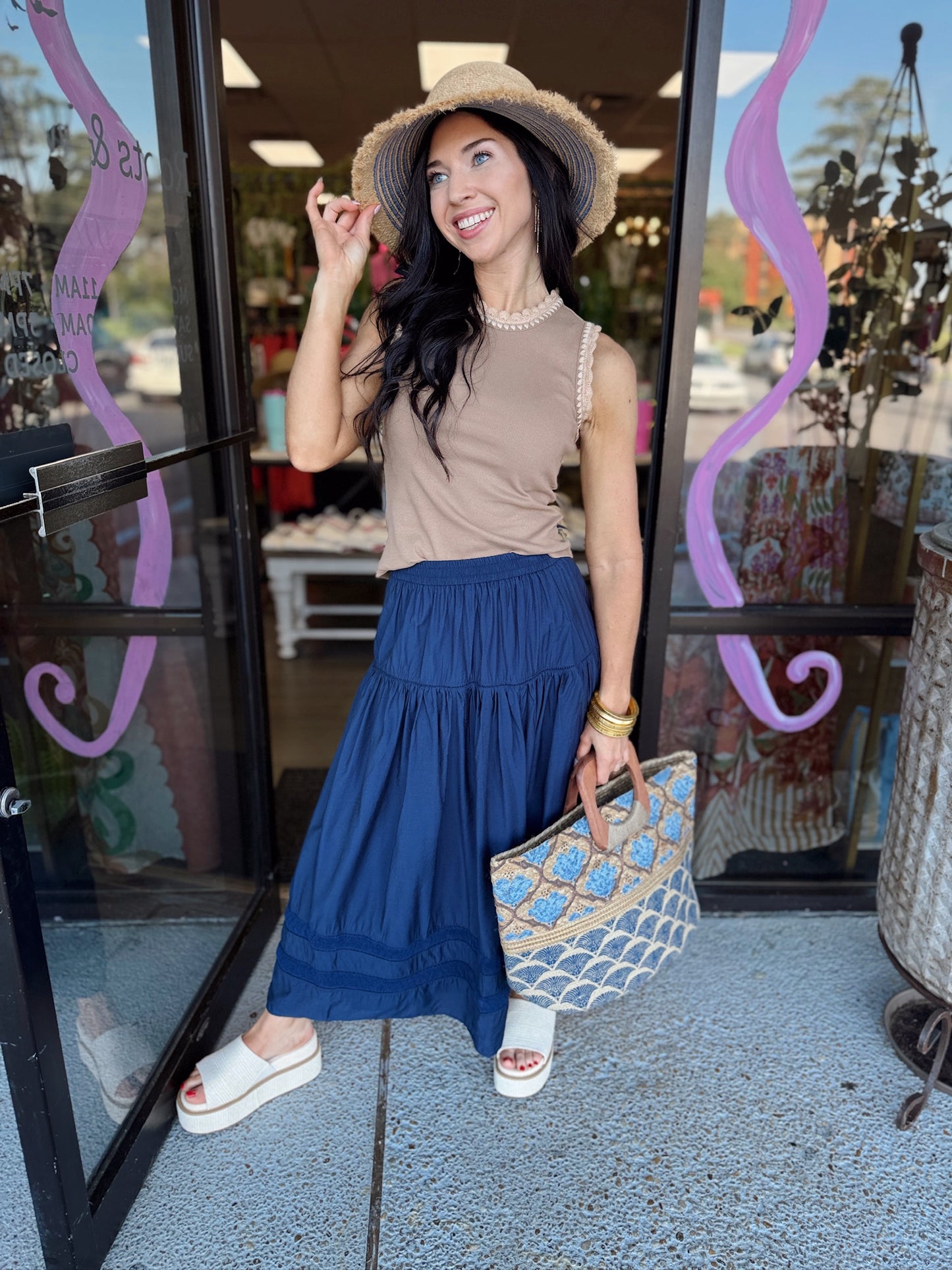 Swing On Skirt - Navy