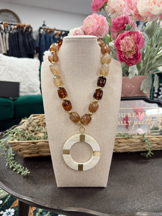 Hammered Circle Necklace