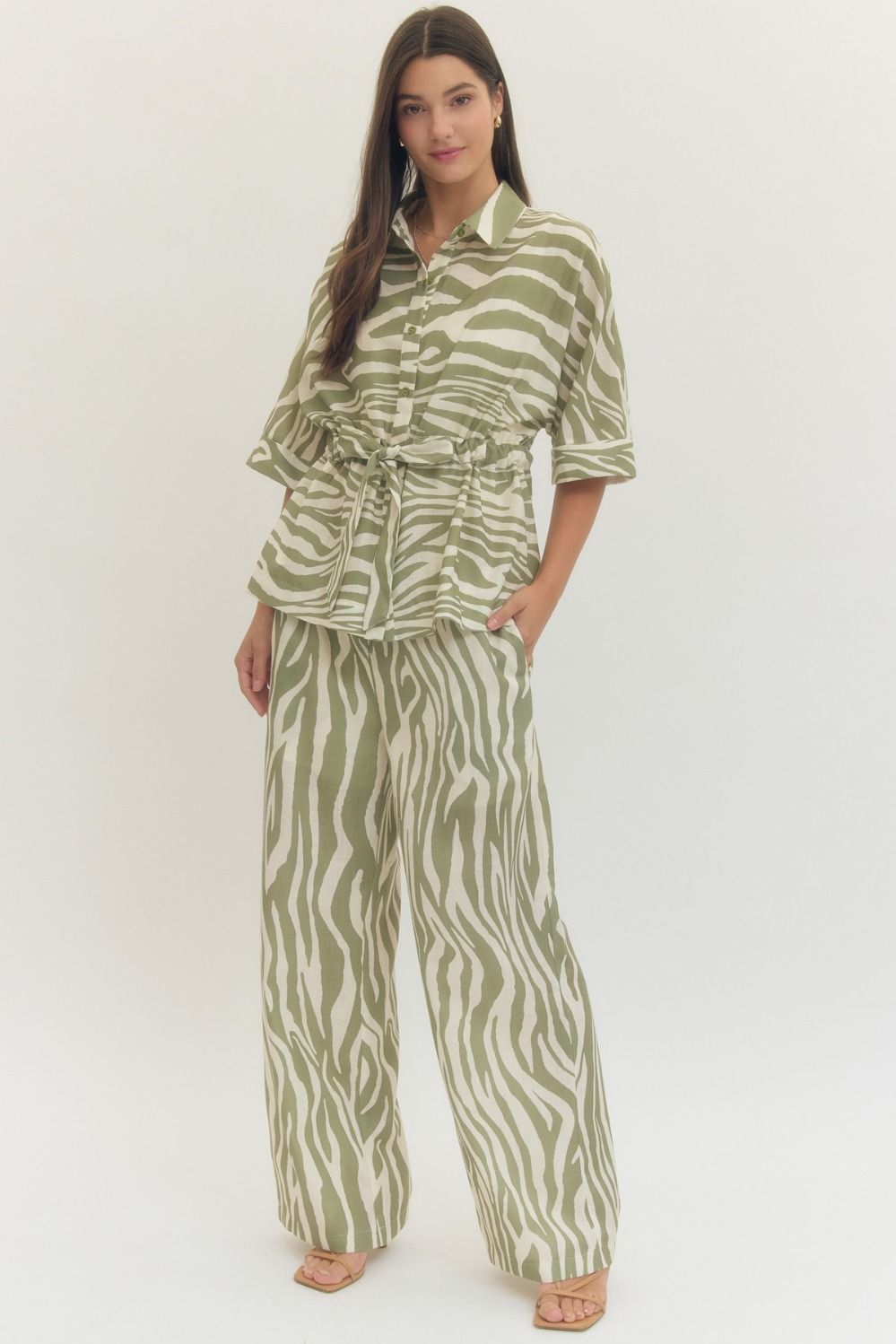 Seeing Stripes Pants - Sage