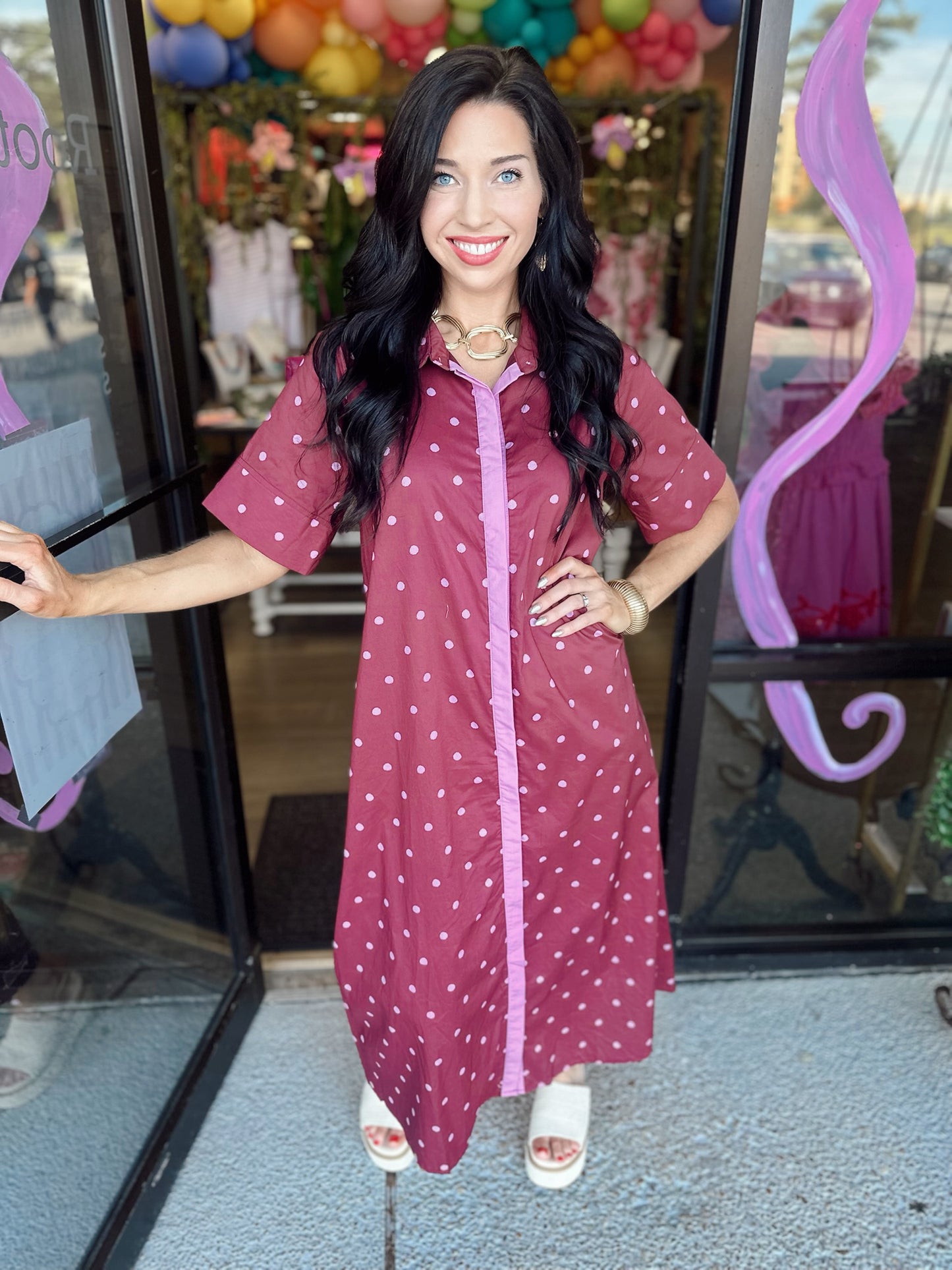 Never loose You Midi - burgundy