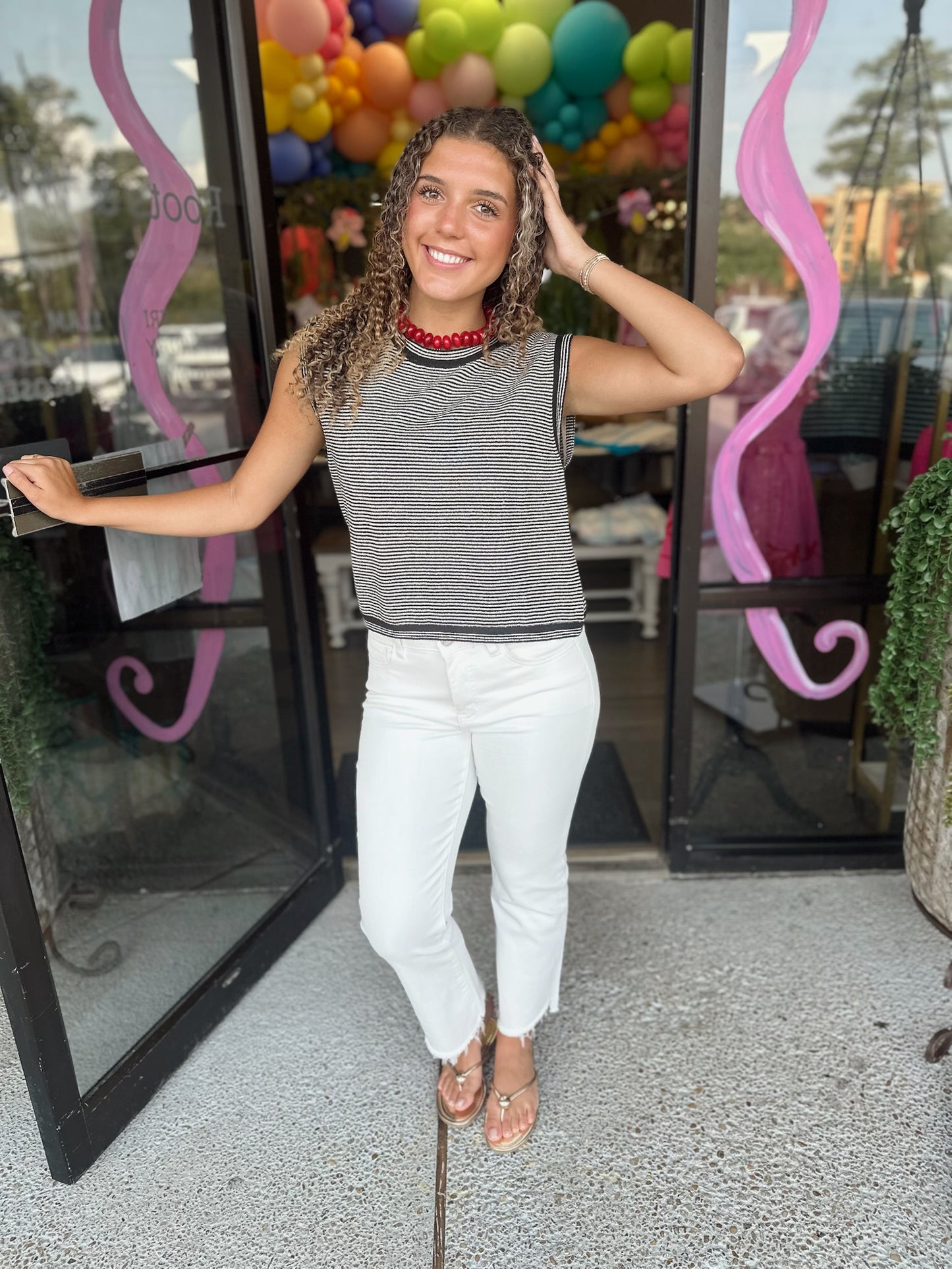 Tank Top Cutie- black/white