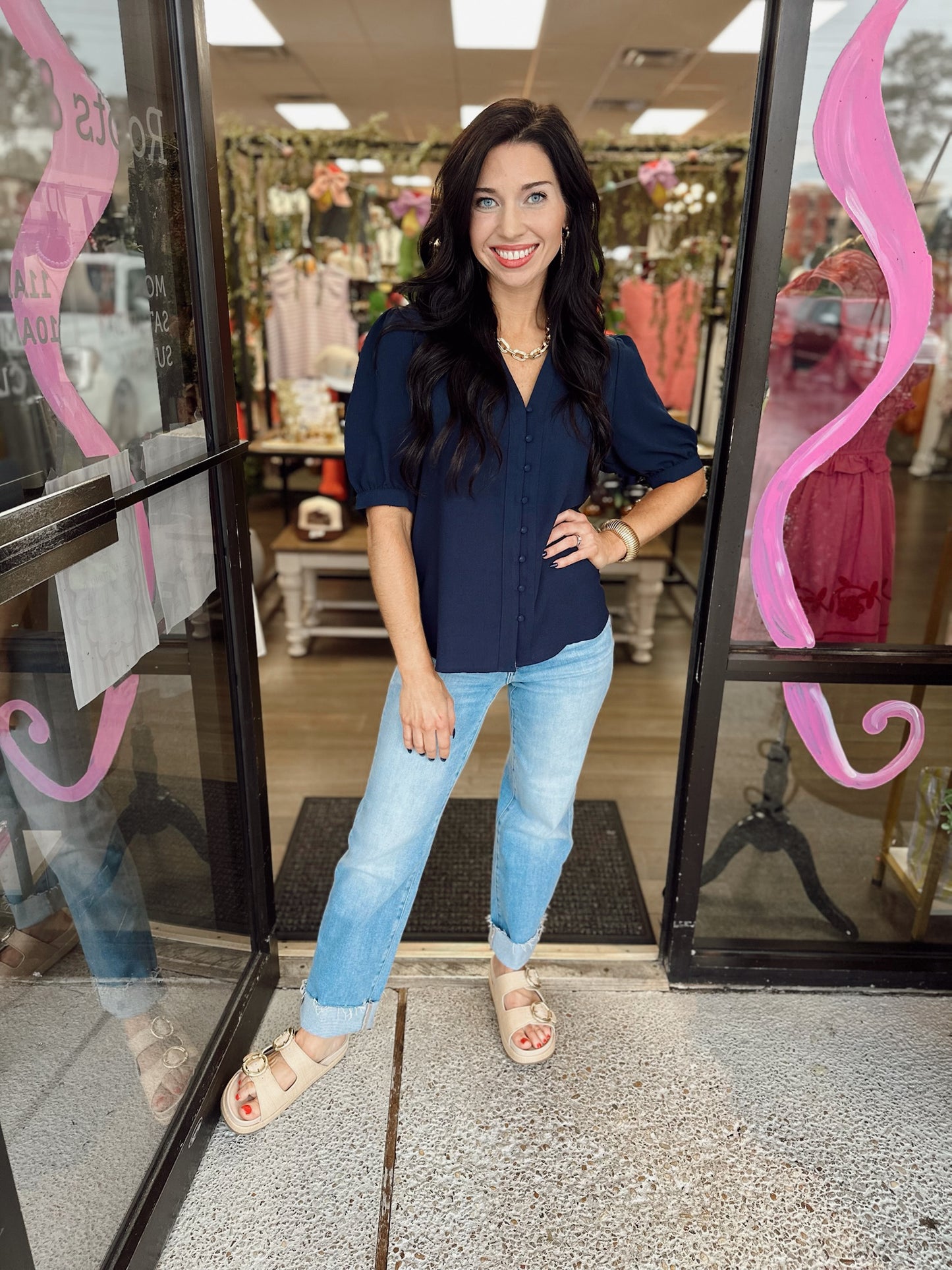 Melina Top - Navy