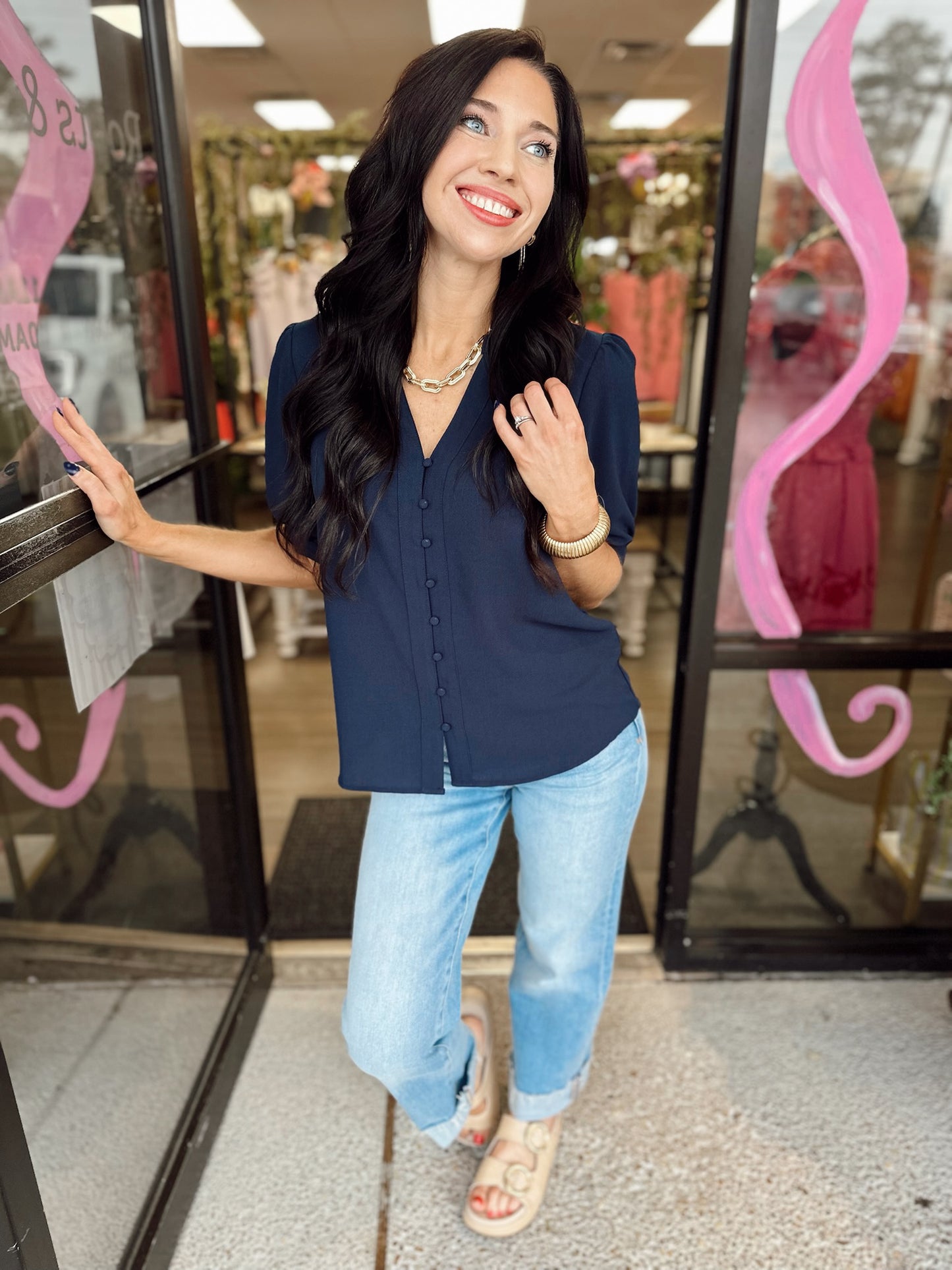 Melina Top - Navy