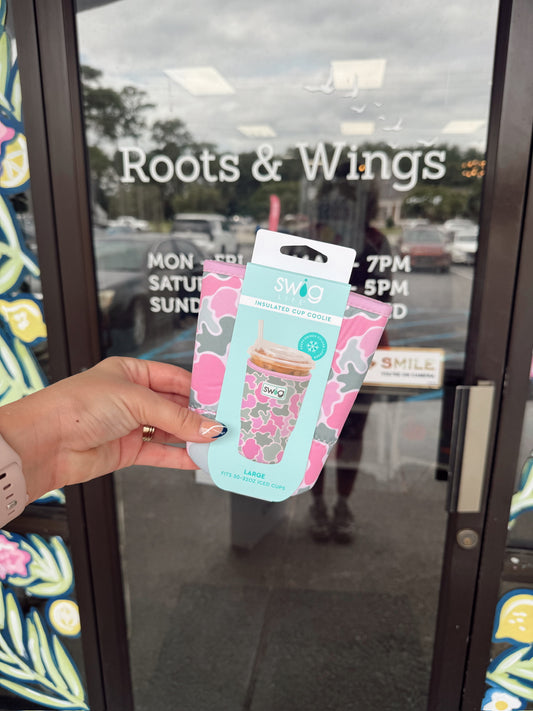 Blushing Camo Cup Coolie (large)