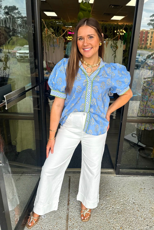 Lindsay Top - Blue