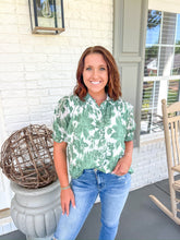 Load image into Gallery viewer, Better For You Blouse - Green Floral
