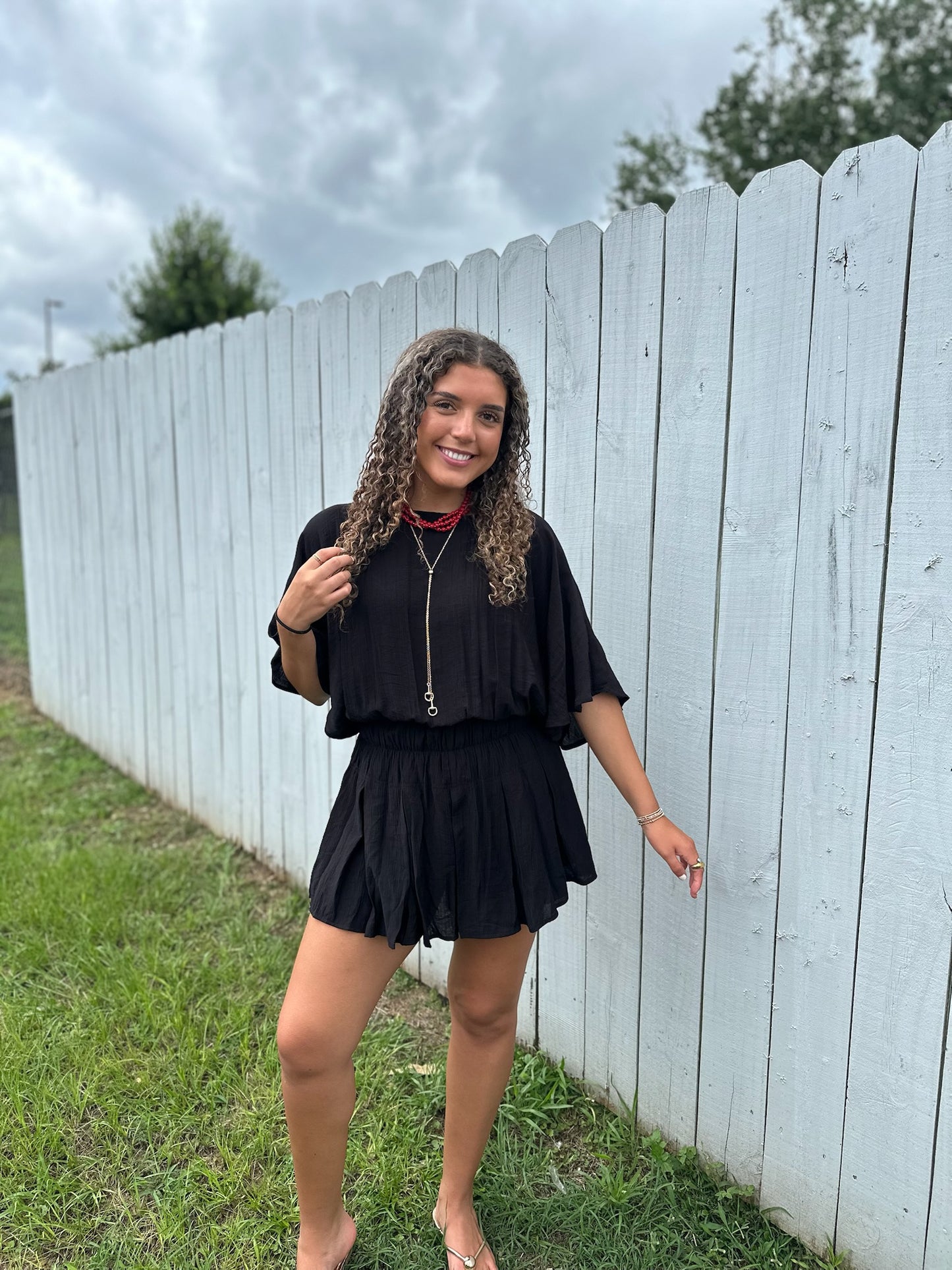 East Place Romper - black