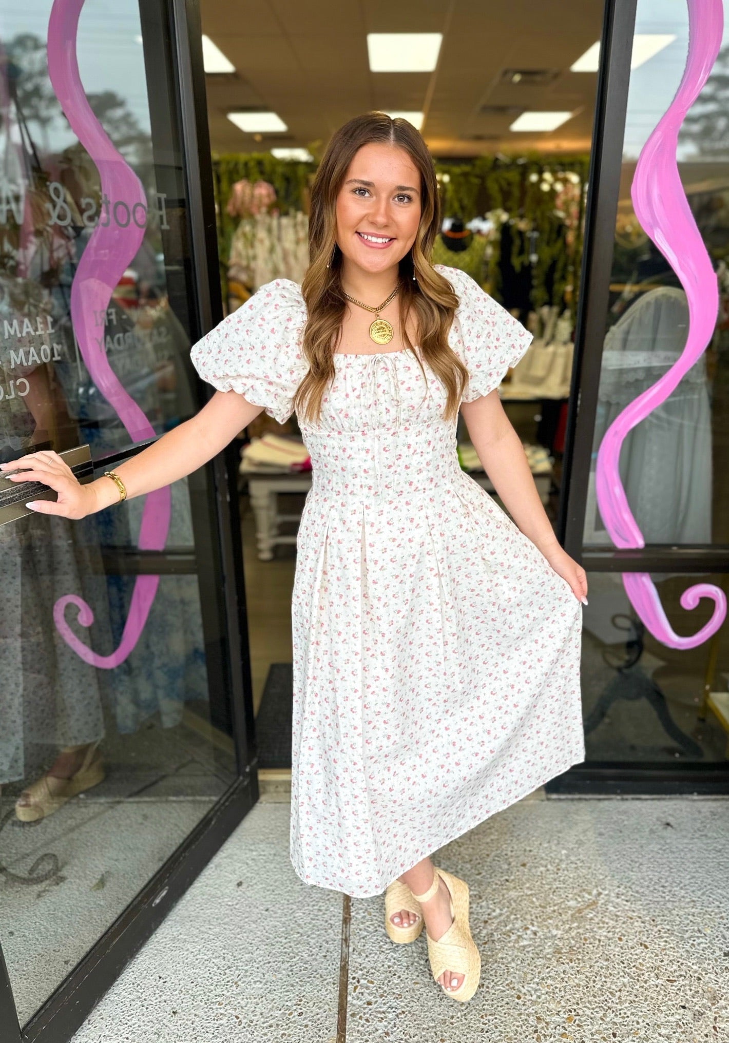 Romantic Kiss Dress - white mix