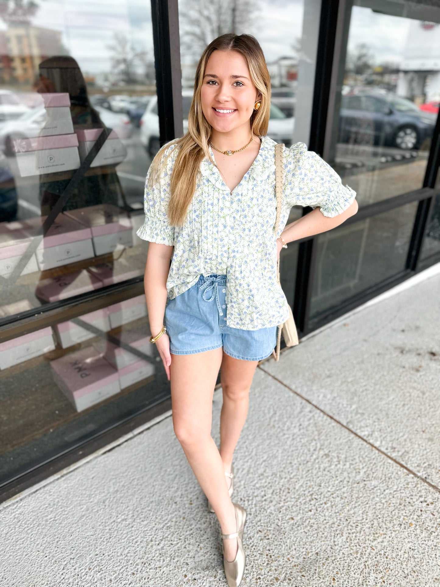 Casey Top - white multi