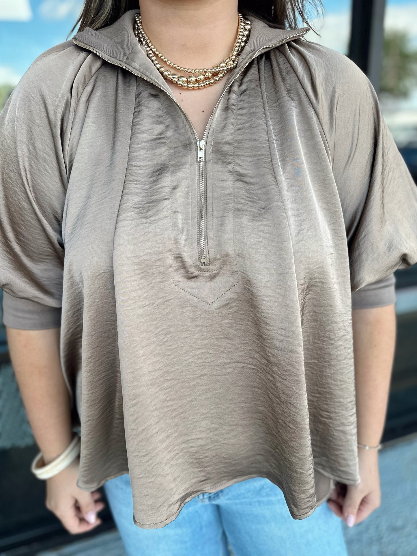 Flirty Top - mocha