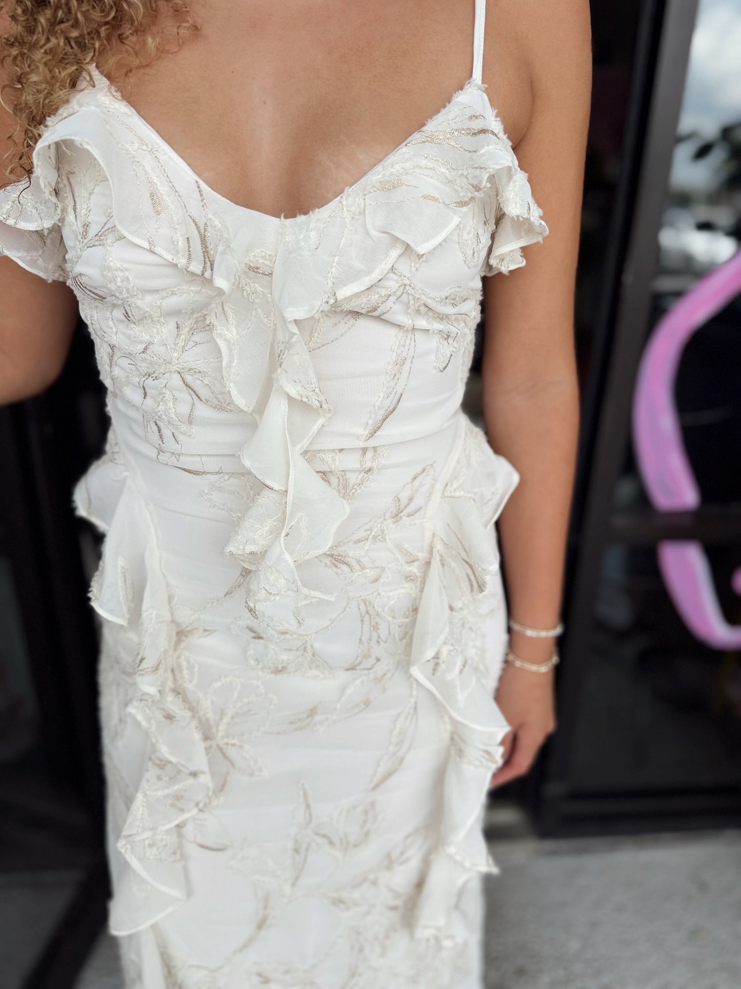 Juliette Midi - cream floral