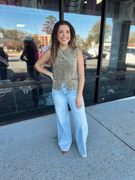 Talk To Me Top - Olive