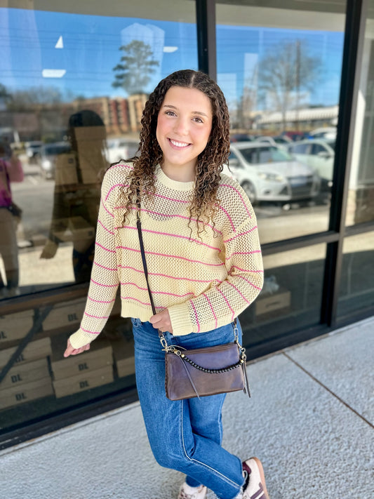 Daisy Striped Sweater