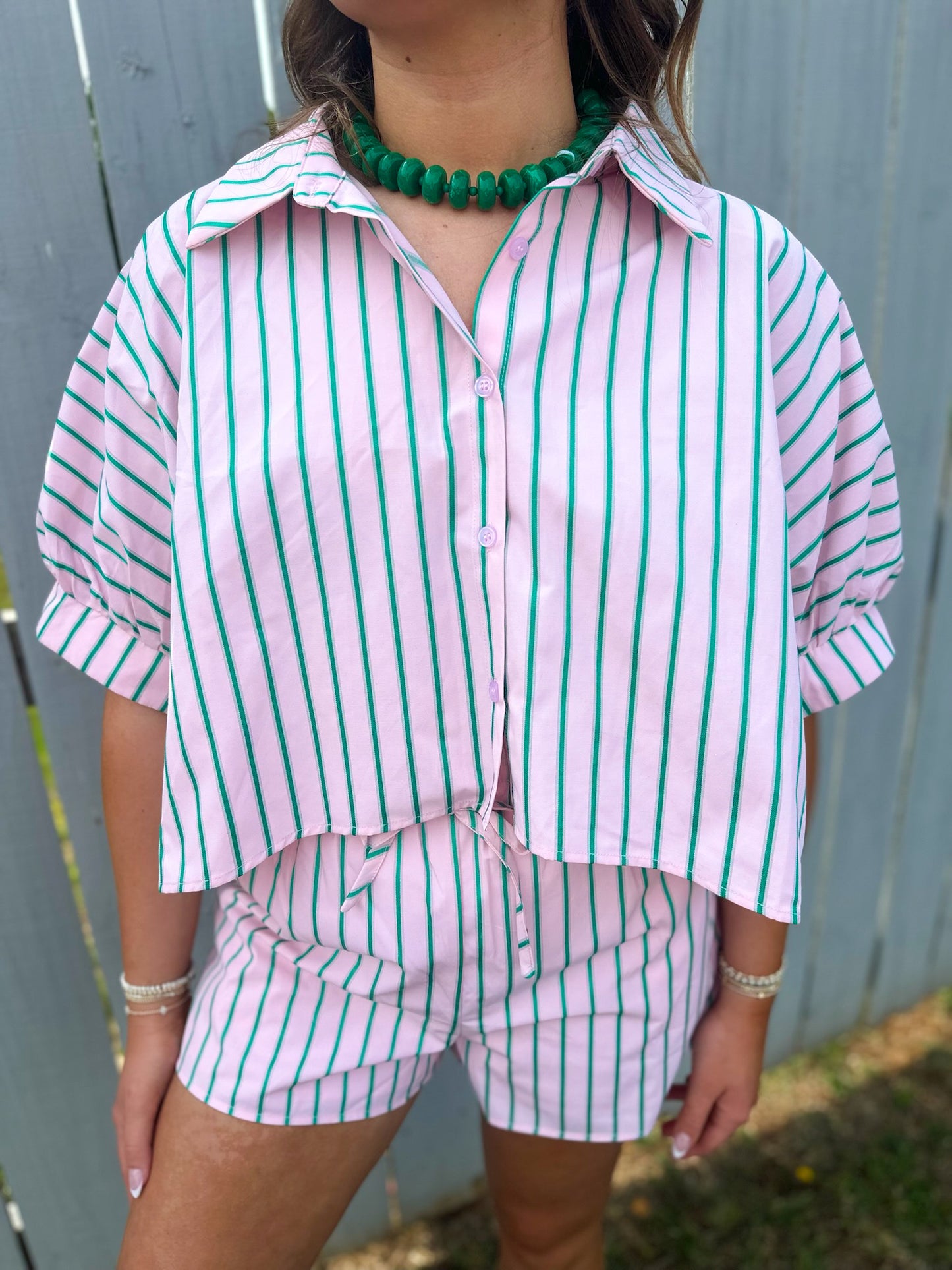 To the Course Set - pink/green s