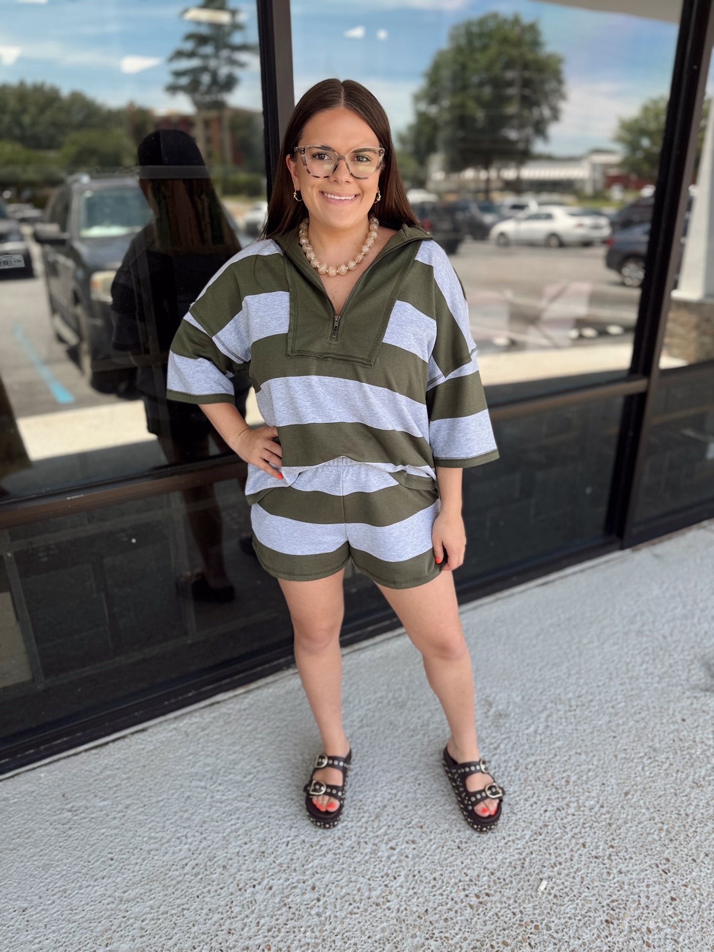 Timmie Short Set - dark olive
