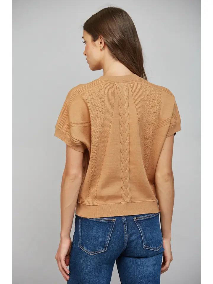 Little Miss Casual Top- camel