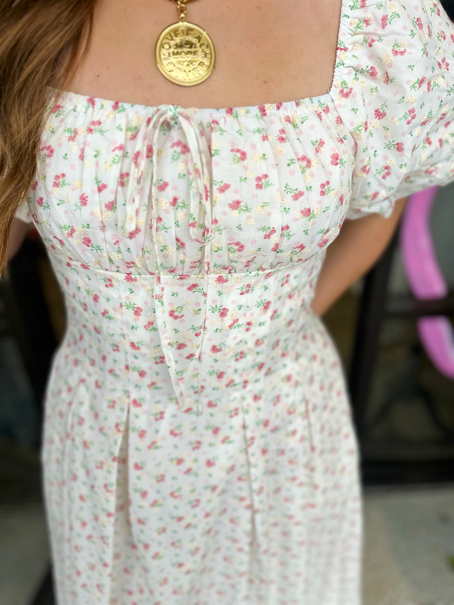 Romantic Kiss Dress - white mix