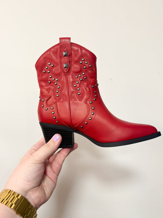 Nowhere Red Booties