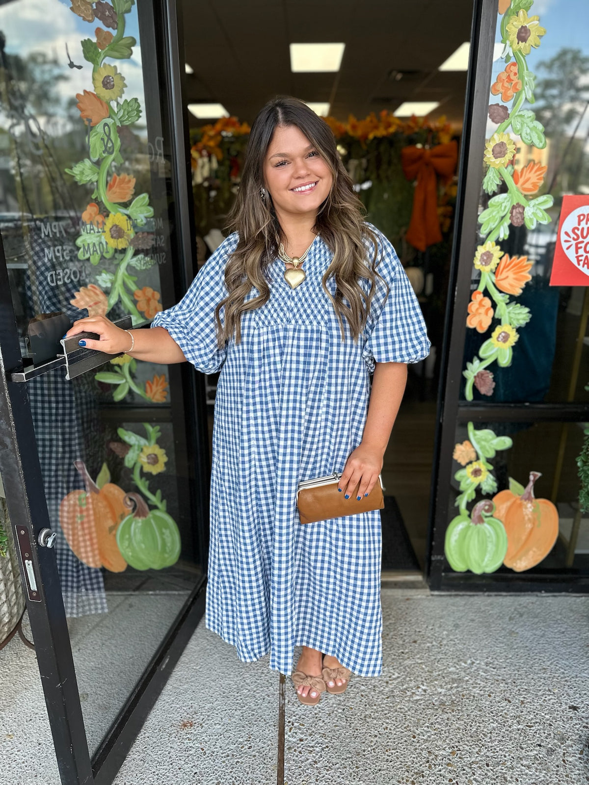 Southern Belle Midi Dress - denim blue