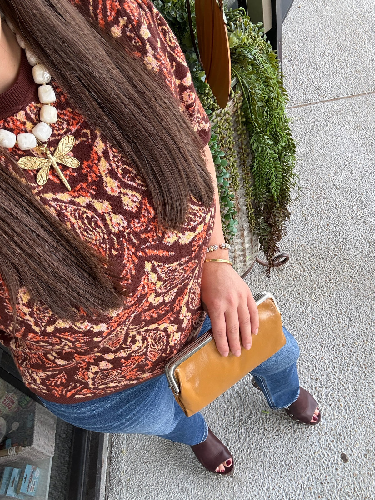 Paisley Baby Top - brown mix