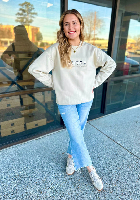 Lord is my Shepard Embroidered Fleece Heavyweight Sweatshirt