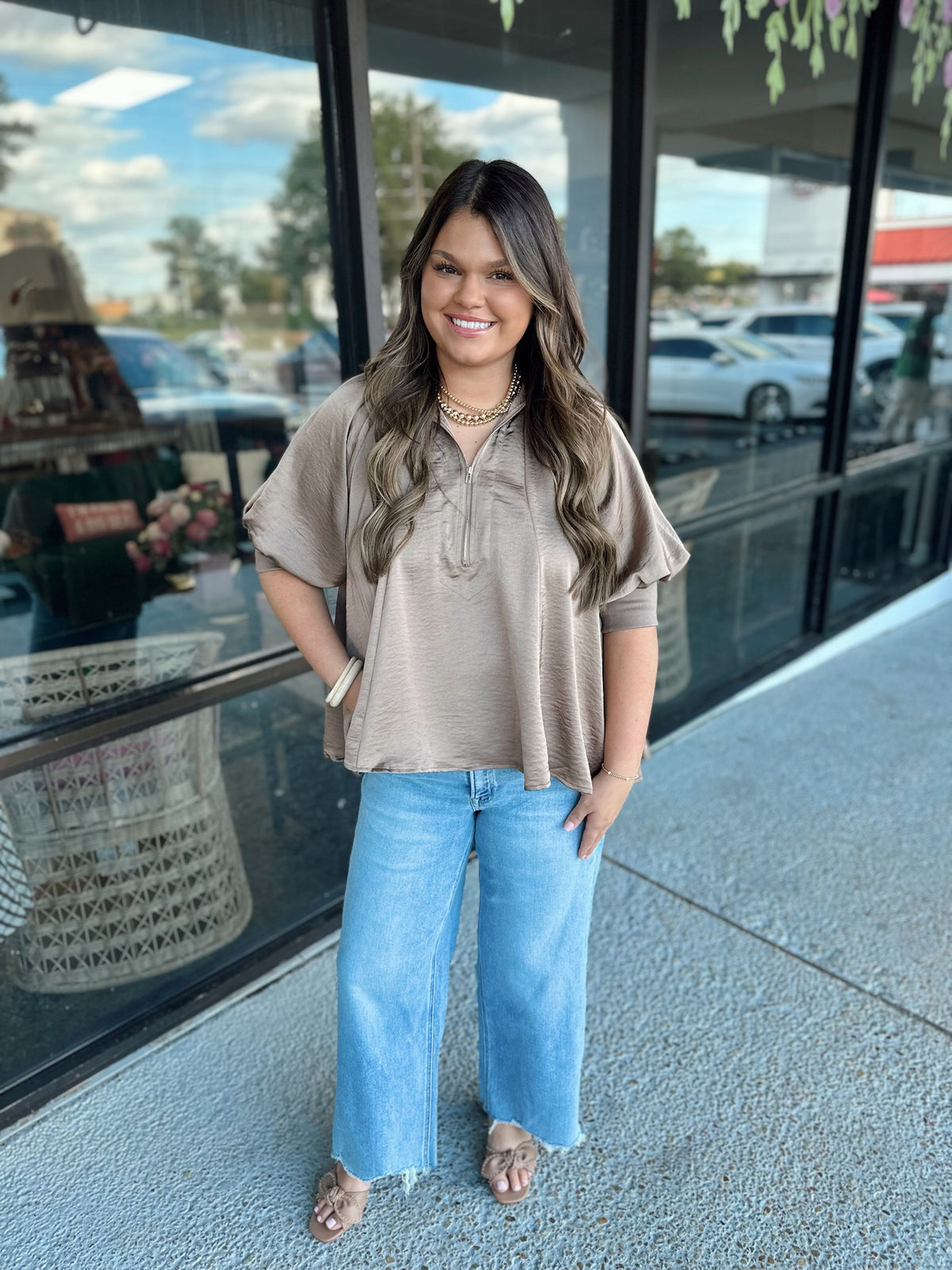 Flirty Top - mocha