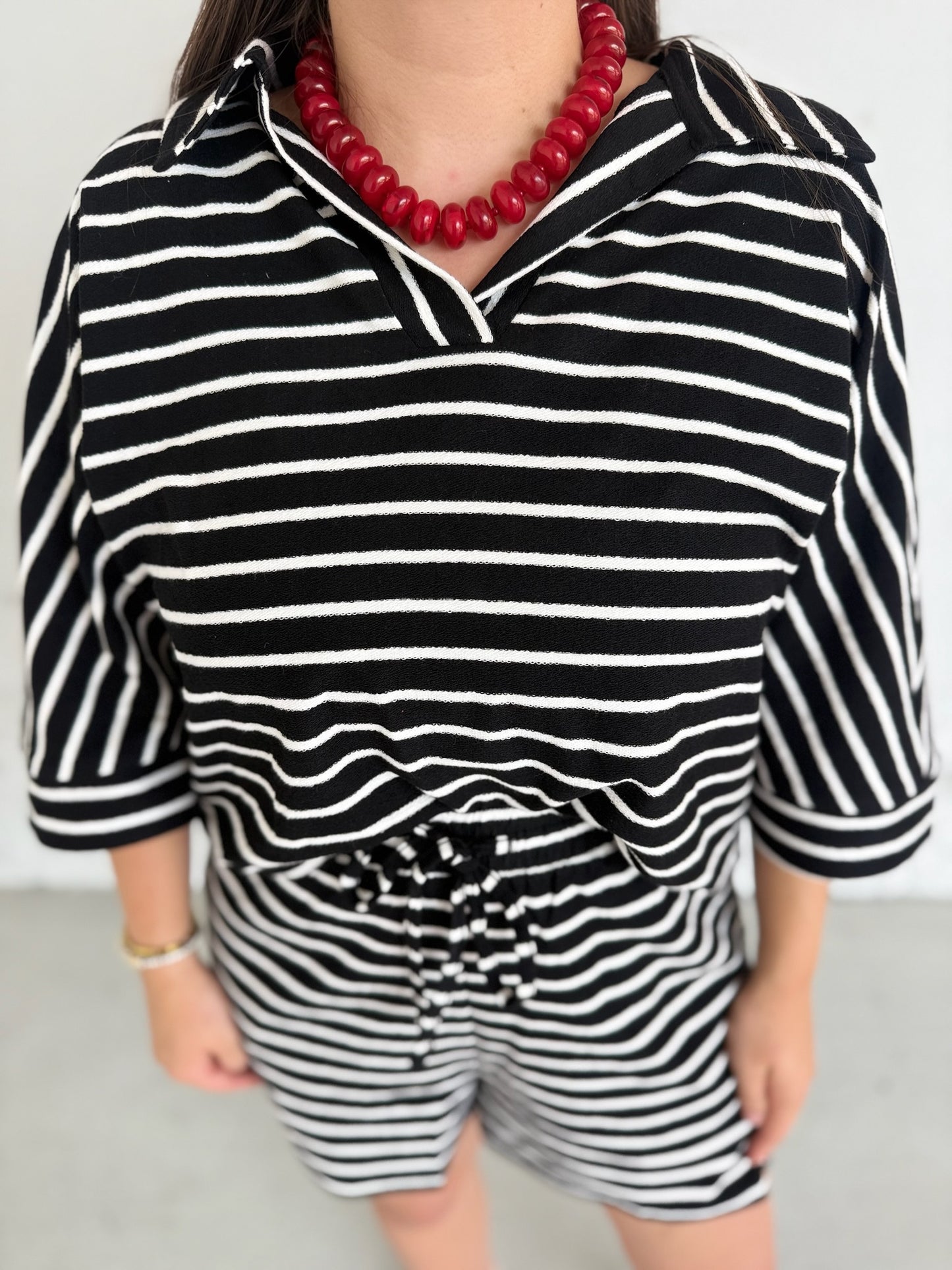 Chandler Stripe Set - black