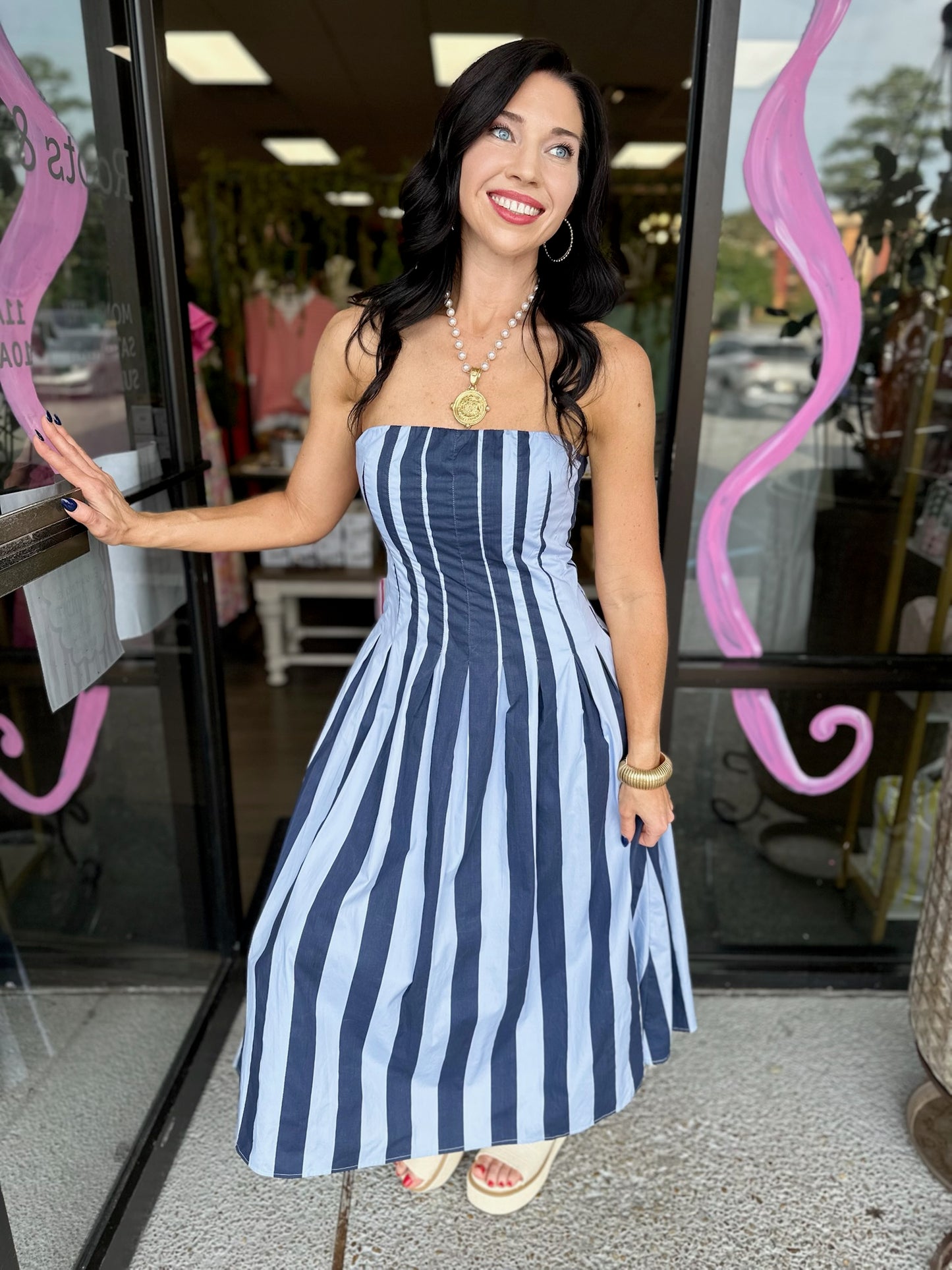 Gameday Flare Midi - navy mix
