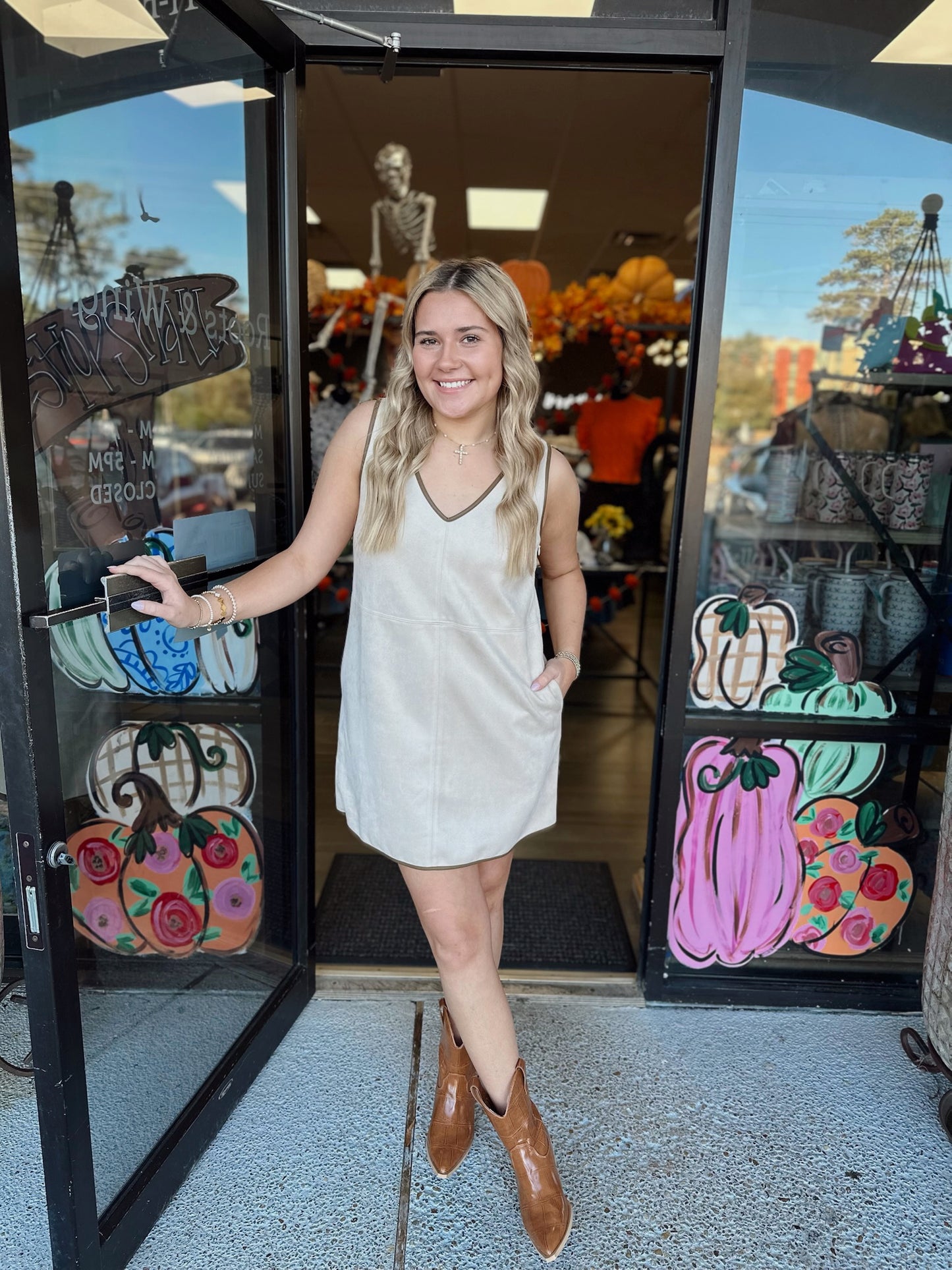 Suede Mini Dress