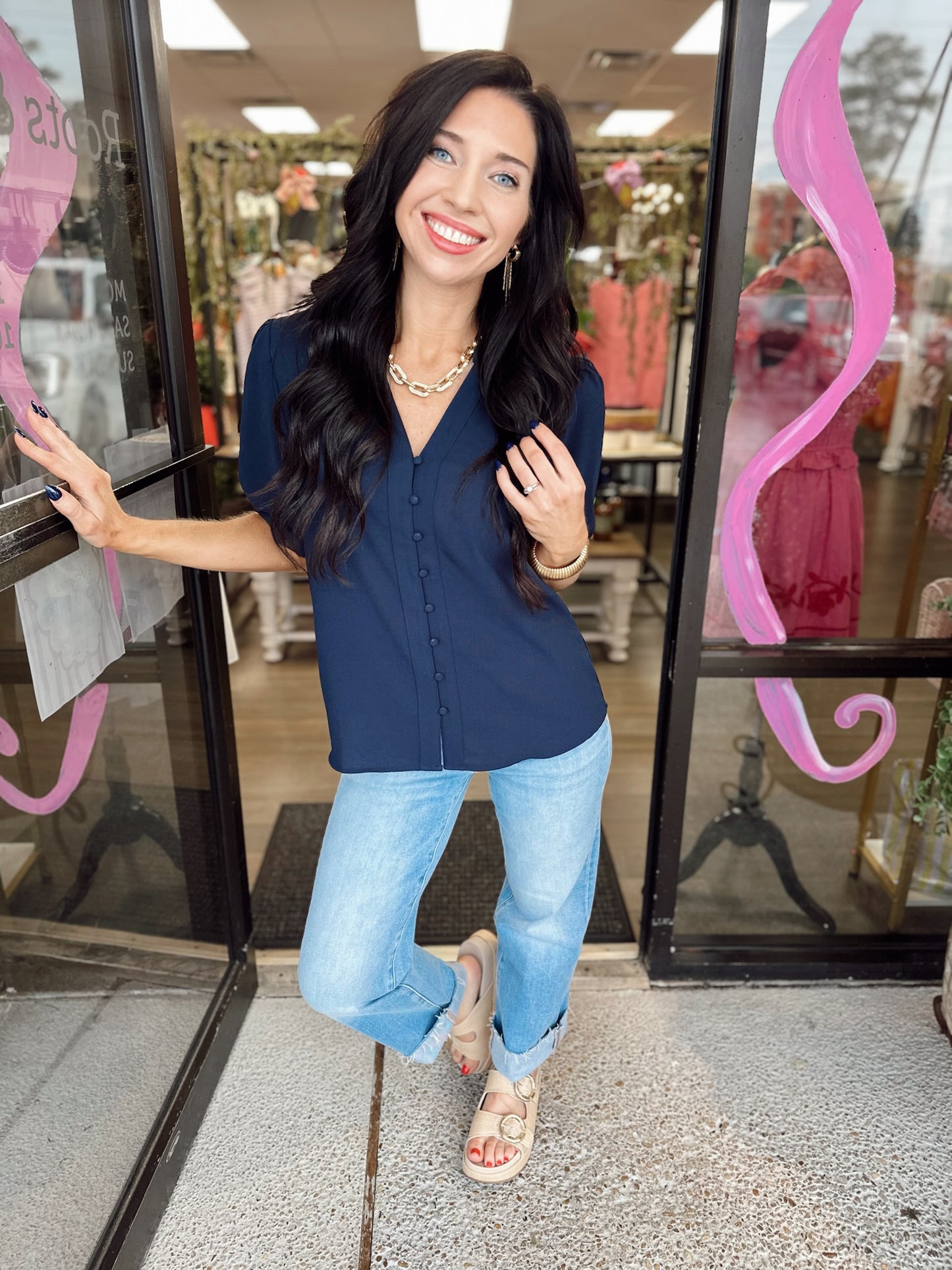 Melina Top - Navy