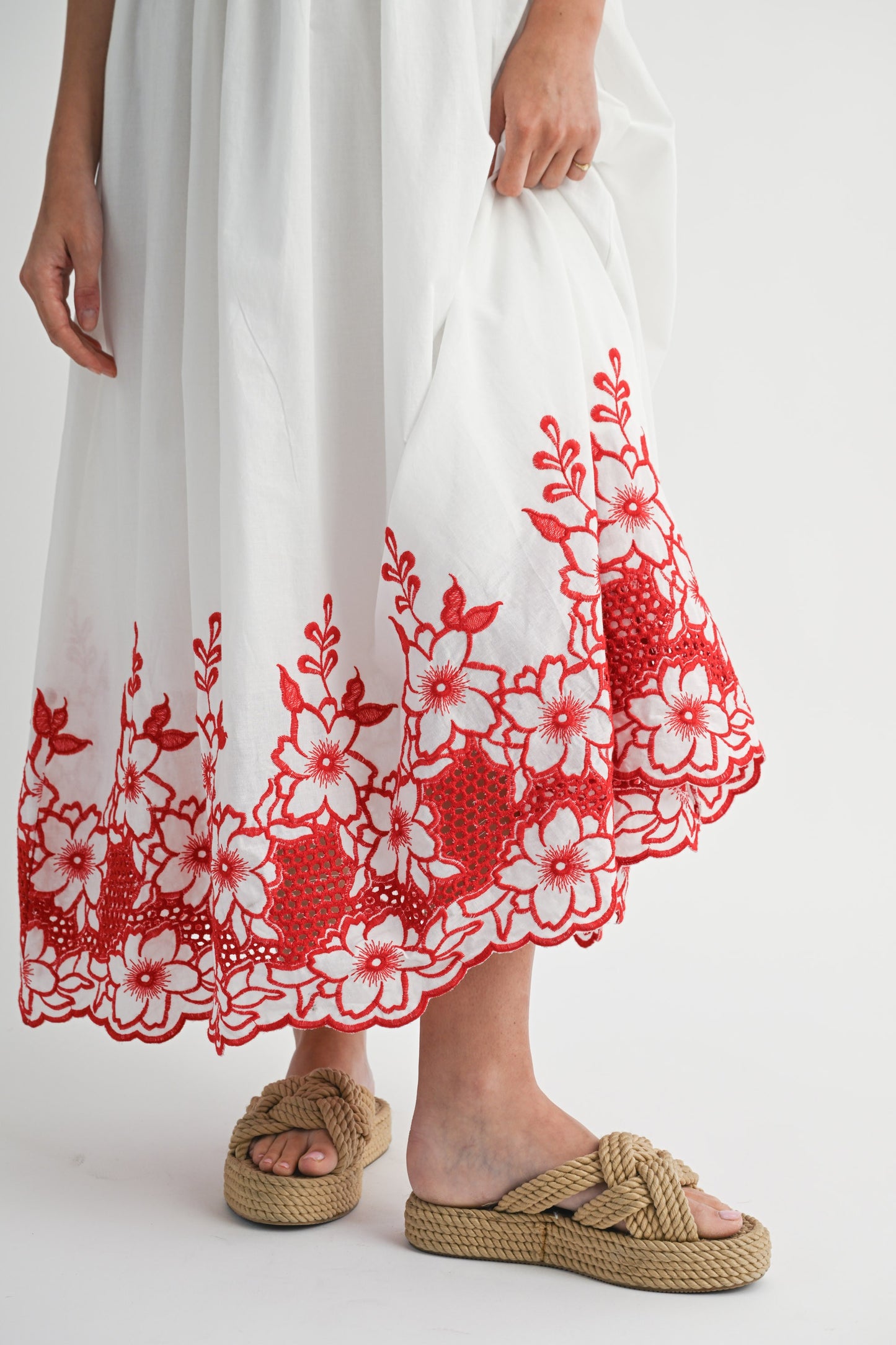 Main Character Midi Dress - Red Mix