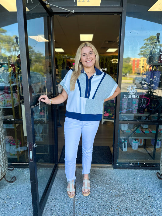 Colorblocked Honey Top