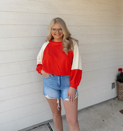 Look Over Here Top - Red Mix