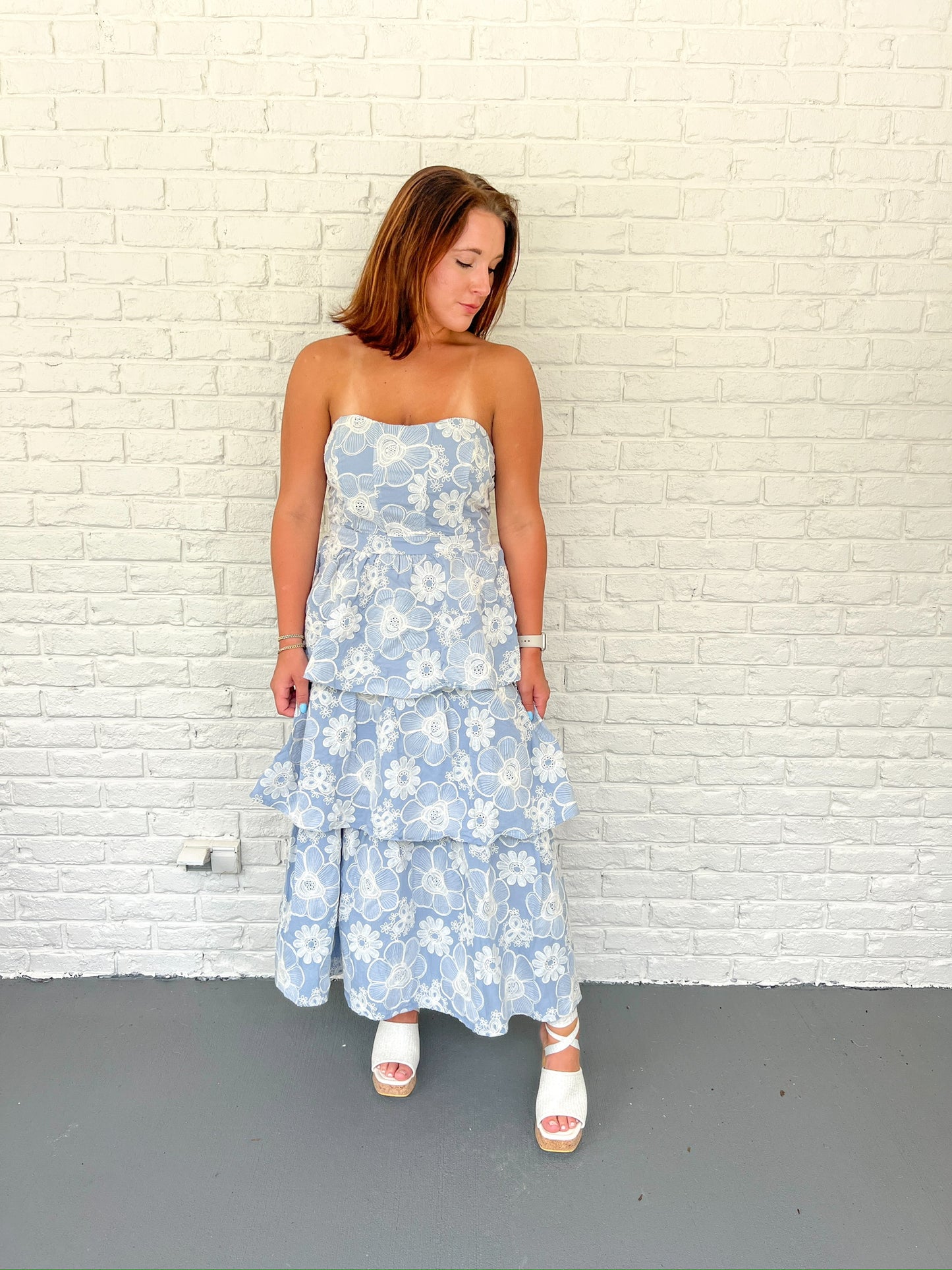 Rumi Midi Dress - blue