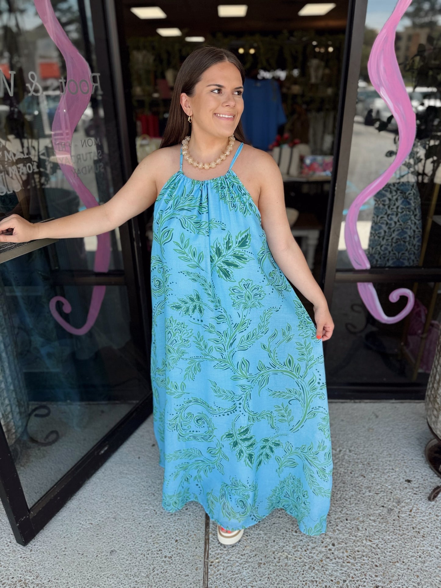 logan dress - blue