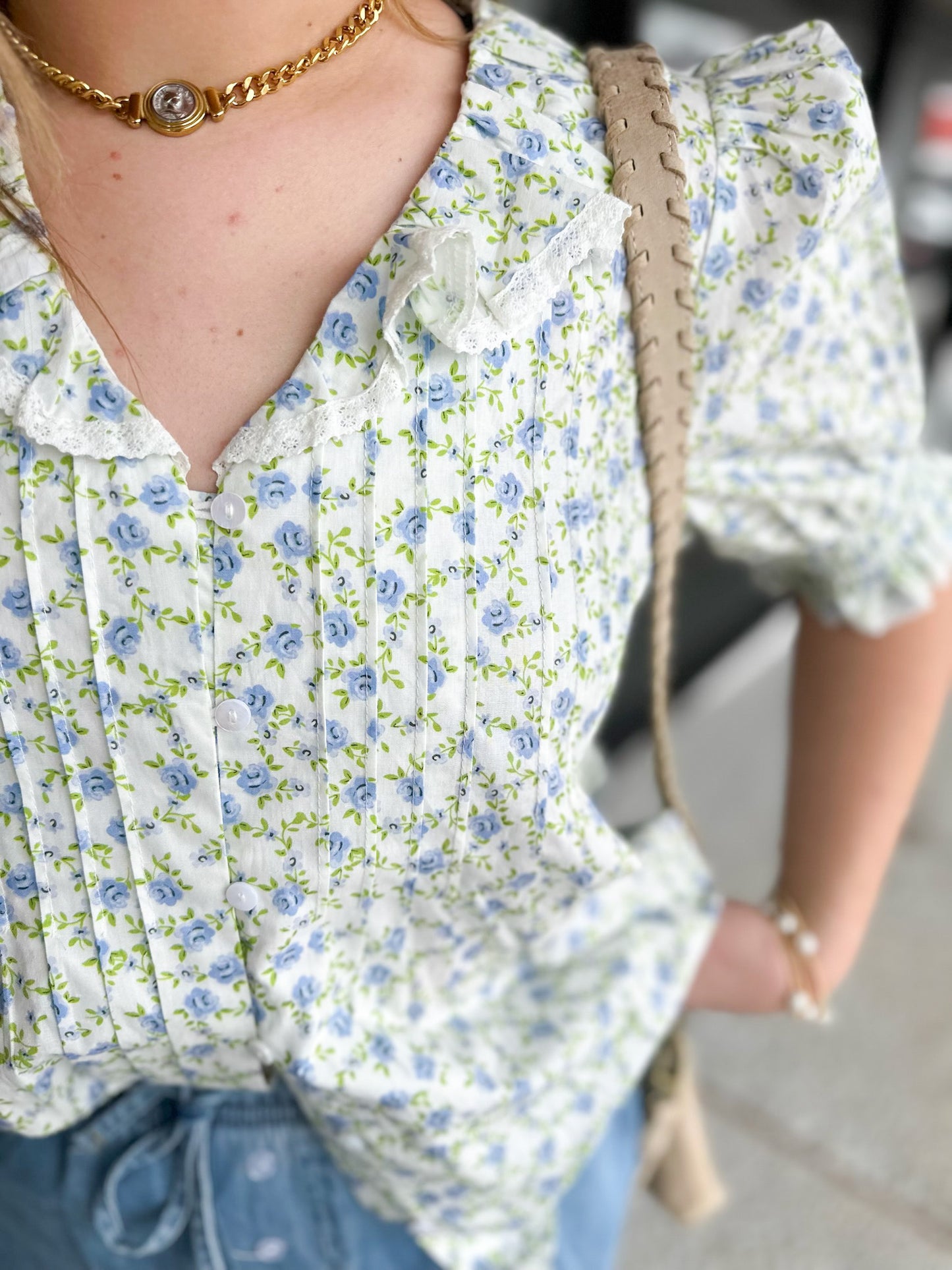 Casey Top - white multi