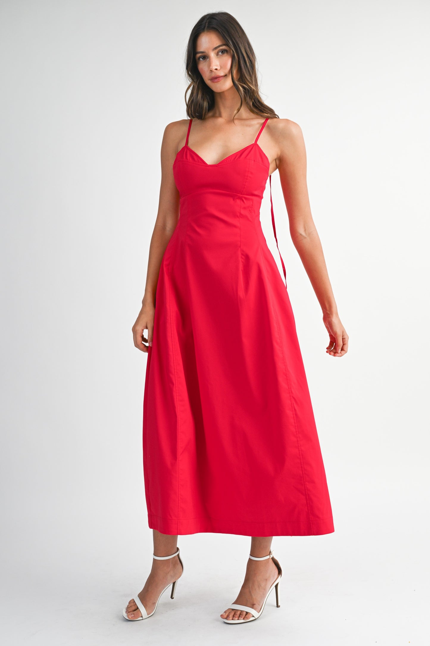 Sunday Stroll Dress- Red