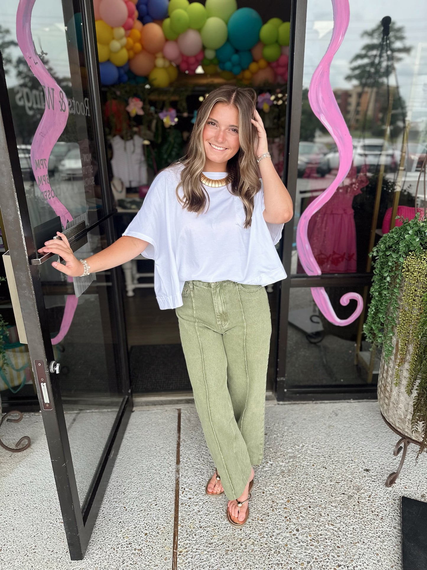 Cammie Denim - olive