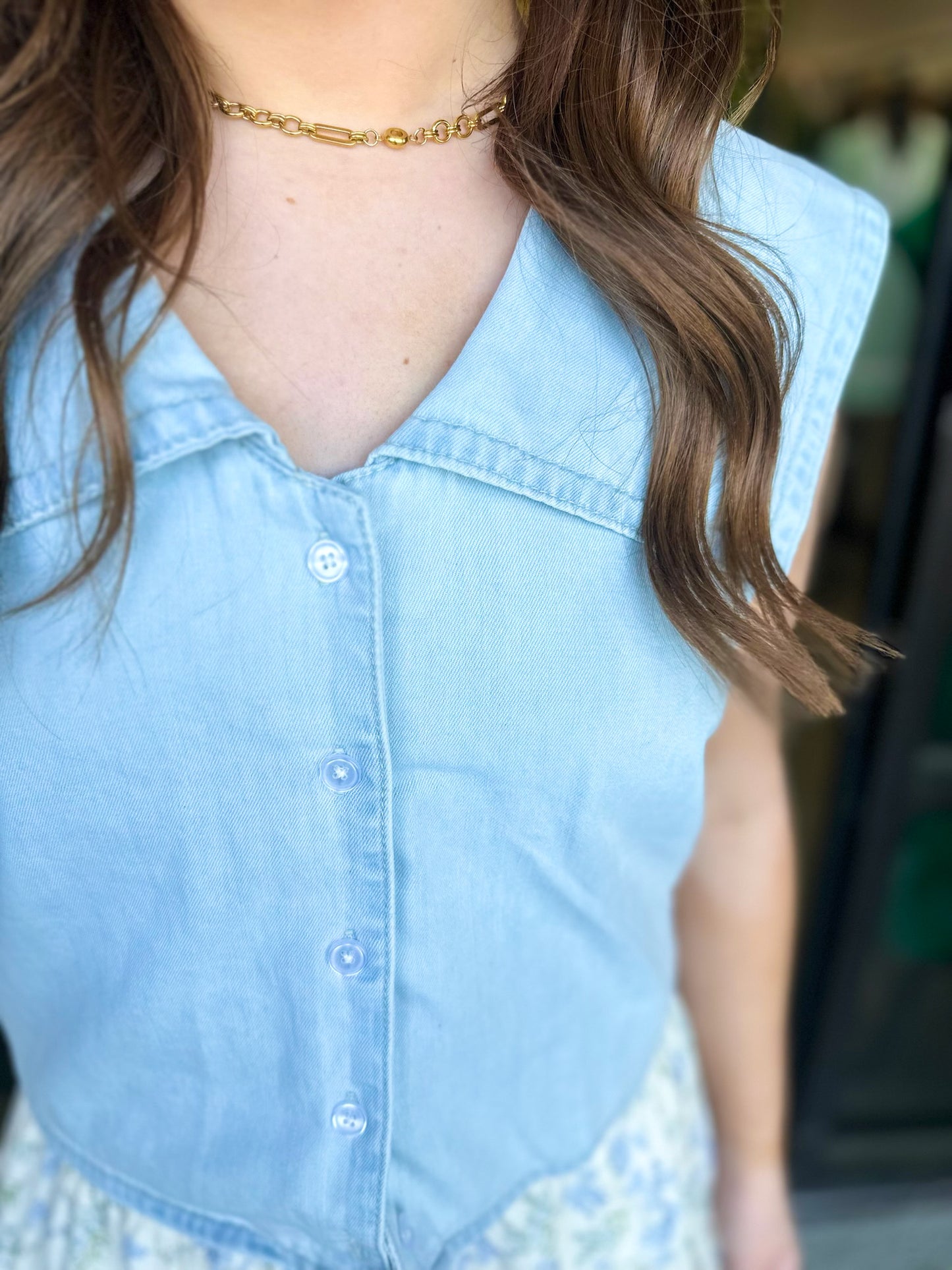 Smooth Sailing Top - light denim