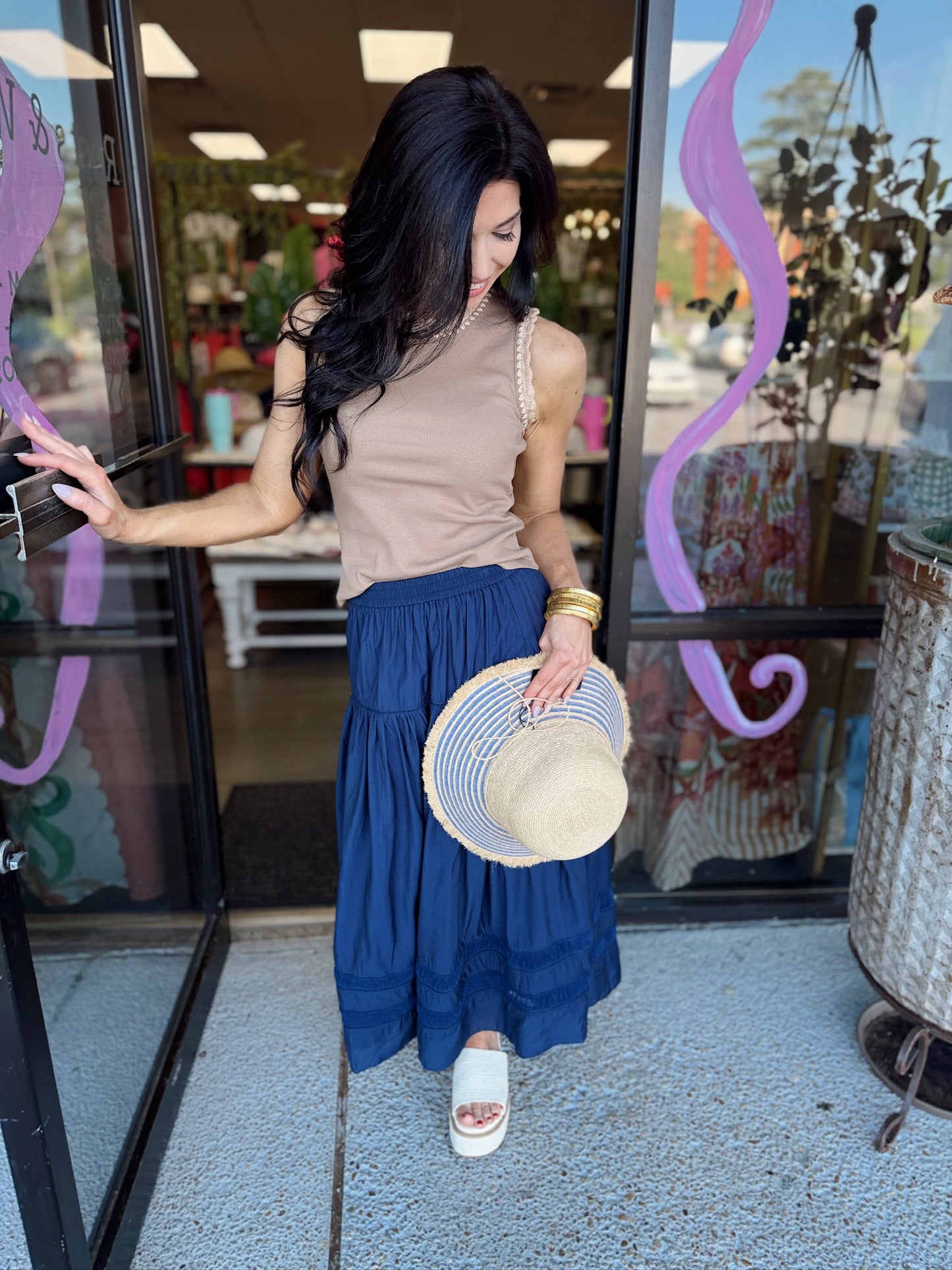 Swing On Skirt - Navy