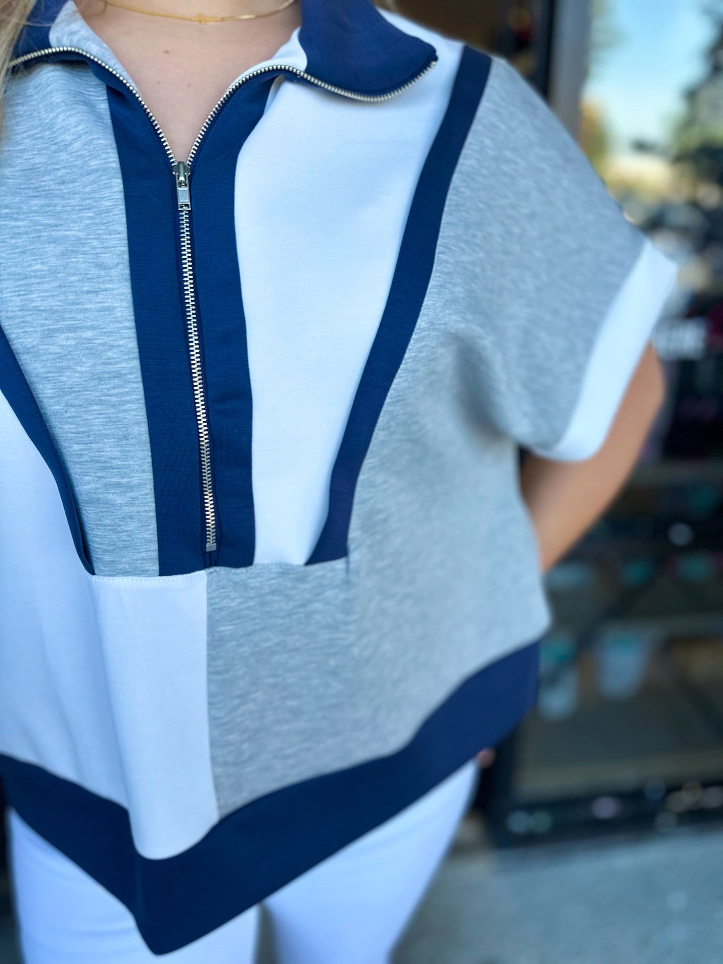 Colorblocked Honey Top